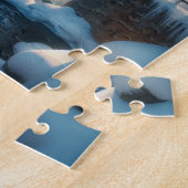 Puzzle Hiver, pont enneigé et rivière (Côté)