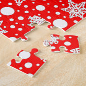 Puzzle Hiver (rouge) Vieux chien anglais (gris 1) Mignonn (Côté)