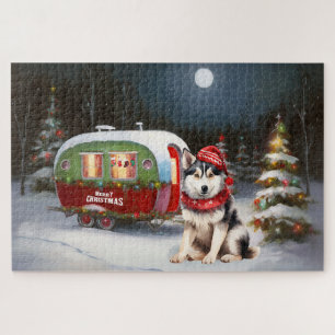 Puzzle Hiver Sibérie Husky Caravan Christmas Adventure
