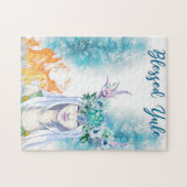Puzzle Hiver Woodland Maiden Yule Fire Pagan Holiday (Horizontal)