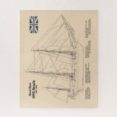 Puzzle HMS Beagle grand navire - plan d'expédition SD (Vertical)
