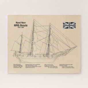 Puzzle HMS Beagle grand navire - plan d'expédition SD