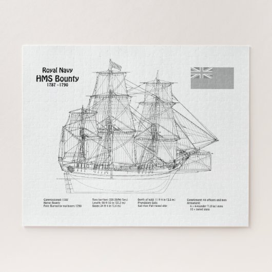 Puzzle HMS Bounty - Plan directeur des expéditions BD (Horizontal)