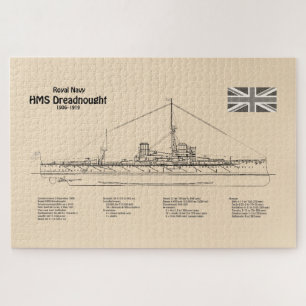 Puzzle HMS Dreadnoud - Plan directeur des navires SD