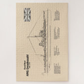 Puzzle HMS Dreadnoud - Plan directeur des navires SD (Vertical)