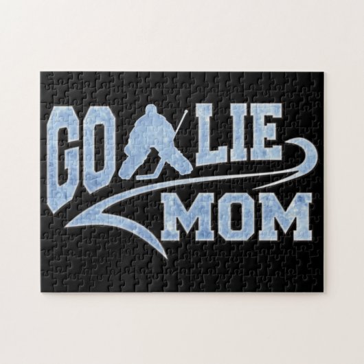Puzzle Hockey Goalie Mom Athletic Tail (Horizontal)