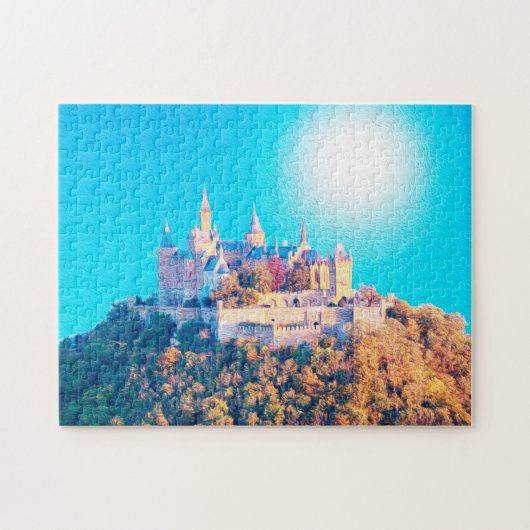 Puzzle Hohenzollern Castle Germany Painting (Horizontal)