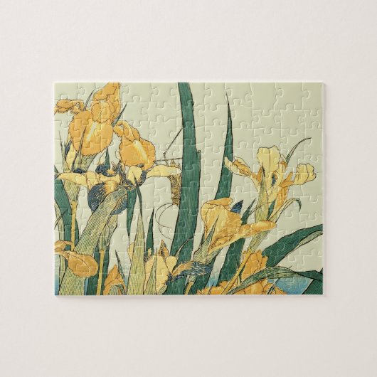 Puzzle Hokusai grasshopper et iris Japon (Horizontal)