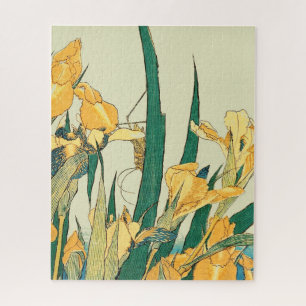 Puzzle Hokusai Sauterelle Iris Impression Vintage : Japon