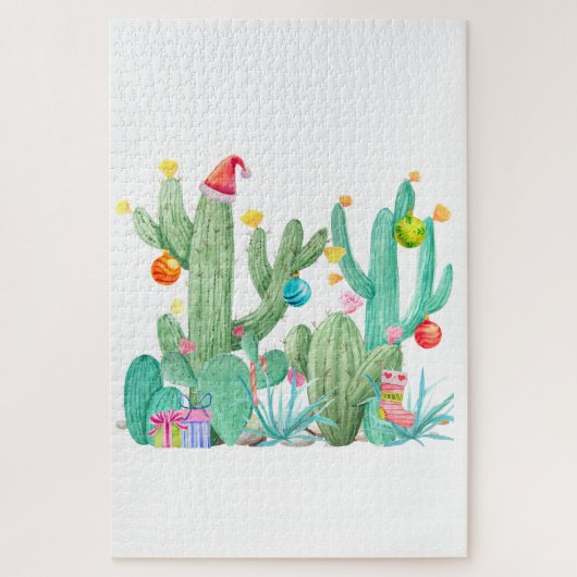 Puzzle Holiday Cactus Christmas Southwest Cacti Desert (Vertical)