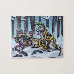 Puzzle Holiday Wolves