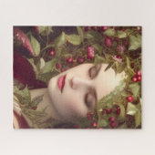Puzzle Holly Berries Belle Femme Vacances (Horizontal)