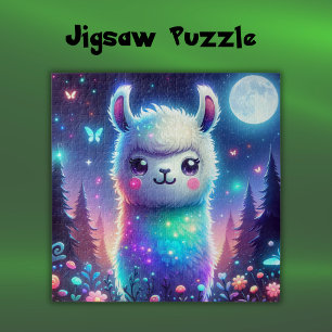 Puzzle Holographie de Llama de couleur mignonne  