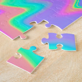 Puzzle Holographie Iridescente : Neon Marbled Texture (Côté)