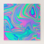 Puzzle Holographie Iridescente : Neon Marbled Texture (Vertical)