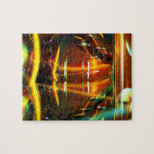 Puzzle holographique jaune, orange, vert (Horizontal)