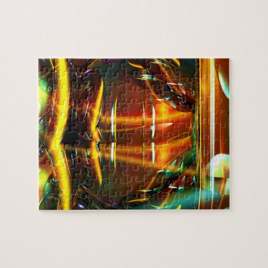 Puzzle holographique jaune, orange, vert (Horizontal)