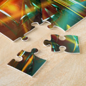 Puzzle holographique jaune, orange, vert (Côté)