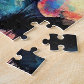 Puzzle Holstein Picket de vache clôture Roses rouges Noir (Côté)