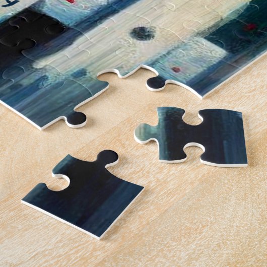 Puzzle Holstein Picket de vache clôture Roses rouges Noir (Côté)