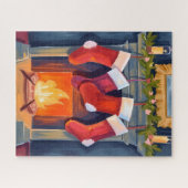 Puzzle Holy Night | Christmas Stockings Watercolor (Horizontal)