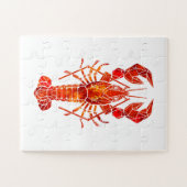 Puzzle Homard polygonal rouge (Horizontal)