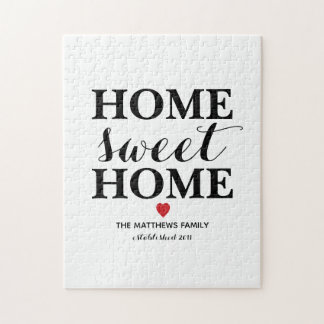 Puzzle Home Sweet Home Nom personnalisé