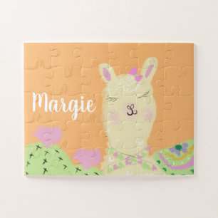 Puzzle Homeschool Llama Whimiscal Art