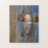 Puzzle Homme à ailes vertes Turquoise à l'étang (Vertical)