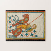 Puzzle Homme à cheval Manesse Codex du XIVe siècle (Horizontal)