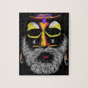 Puzzle Homme au visage peint - Collection d'art de dessin