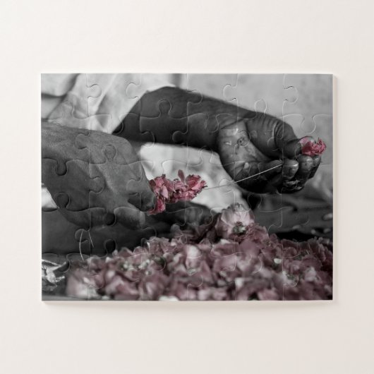 Puzzle Homme aux fleurs (Horizontal)