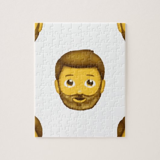 Puzzle homme barbu émoji (Vertical)