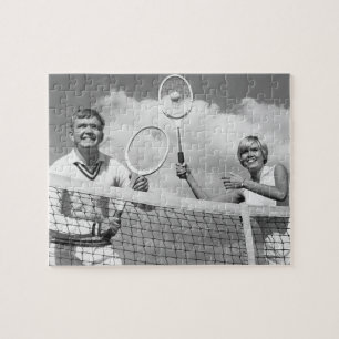 Puzzle Homme et femme jouant au tennis