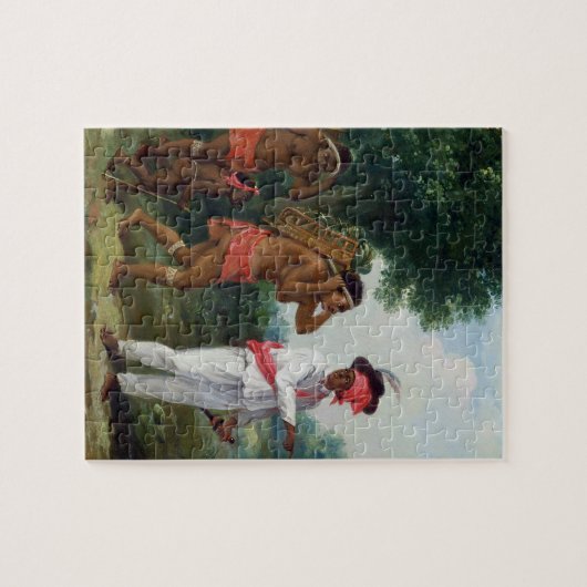 Puzzle Homme indien occidental de couleur, dirigeant deux (Horizontal)