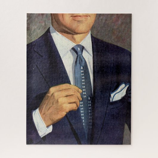 Puzzle homme mystère bien habillé (Vertical)