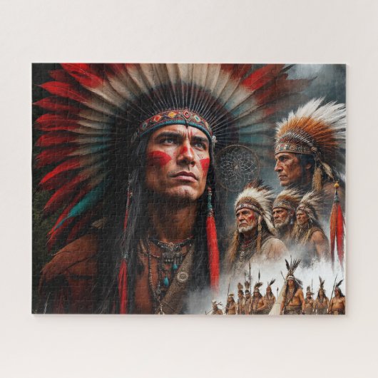 Puzzle Hommes Amérindiens (Horizontal)