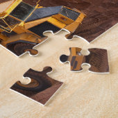 Puzzle Hommes au travail Digger et Camion de vidange (Côté)