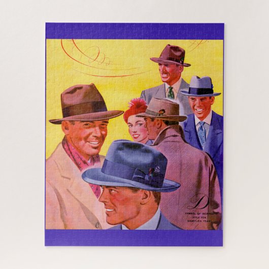 Puzzle Hommes des années 1940 en casquette (Vertical)