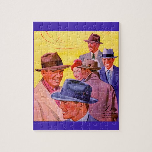 Puzzle Hommes des années 1940 en casquette (Vertical)