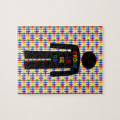 Puzzle Hommes gays LGBTQ Silhouette et arc-en-ciel (Horizontal)