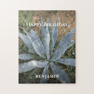 Puzzle Hommes Joyeux Anniversaire Plantes d'aquarelle Per
