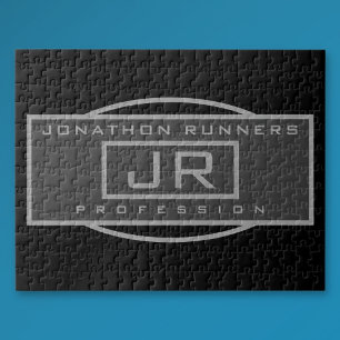 Puzzle Hommes Sportif Géométrique gris foncé et noir