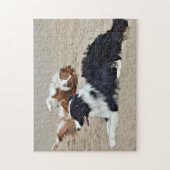 Puzzle - Honden bij het strand Legpuzzel (Verticaal)