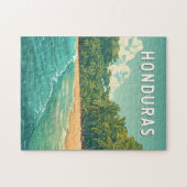 Puzzle Honduras Illustration Travel Art Vintage (Horizontal)