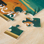 Puzzle Honduras ISLAS DE ROATAN Retro poster (Côté)