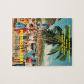 Puzzle  Honduras Puerto LA CEIBA Retro poster (Horizontal)