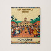 Puzzle  Honduras  SAN PEDRO SULA  Retro poster (Vertical)