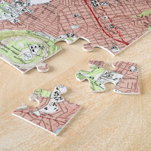 Puzzle Honolulu Hawaï Map (1983) (Côté)