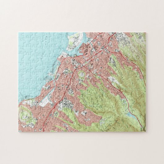 Puzzle Honolulu Hawaï Map (1983) (Horizontal)